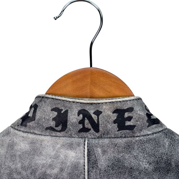 RARE Alpine Stars Motorcycle w/Leather Women's Moto Wash Safety Gray Jacket M - Picture 6 of 9